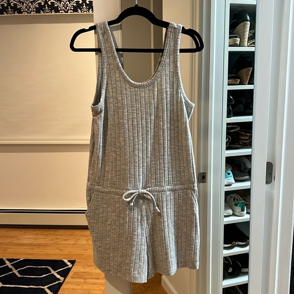 Chaser Gray Ribbed Jumpsuit